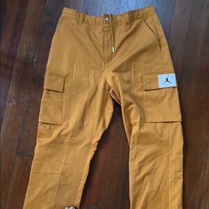 Jordan Tan Cargo Pants with Utility Design
